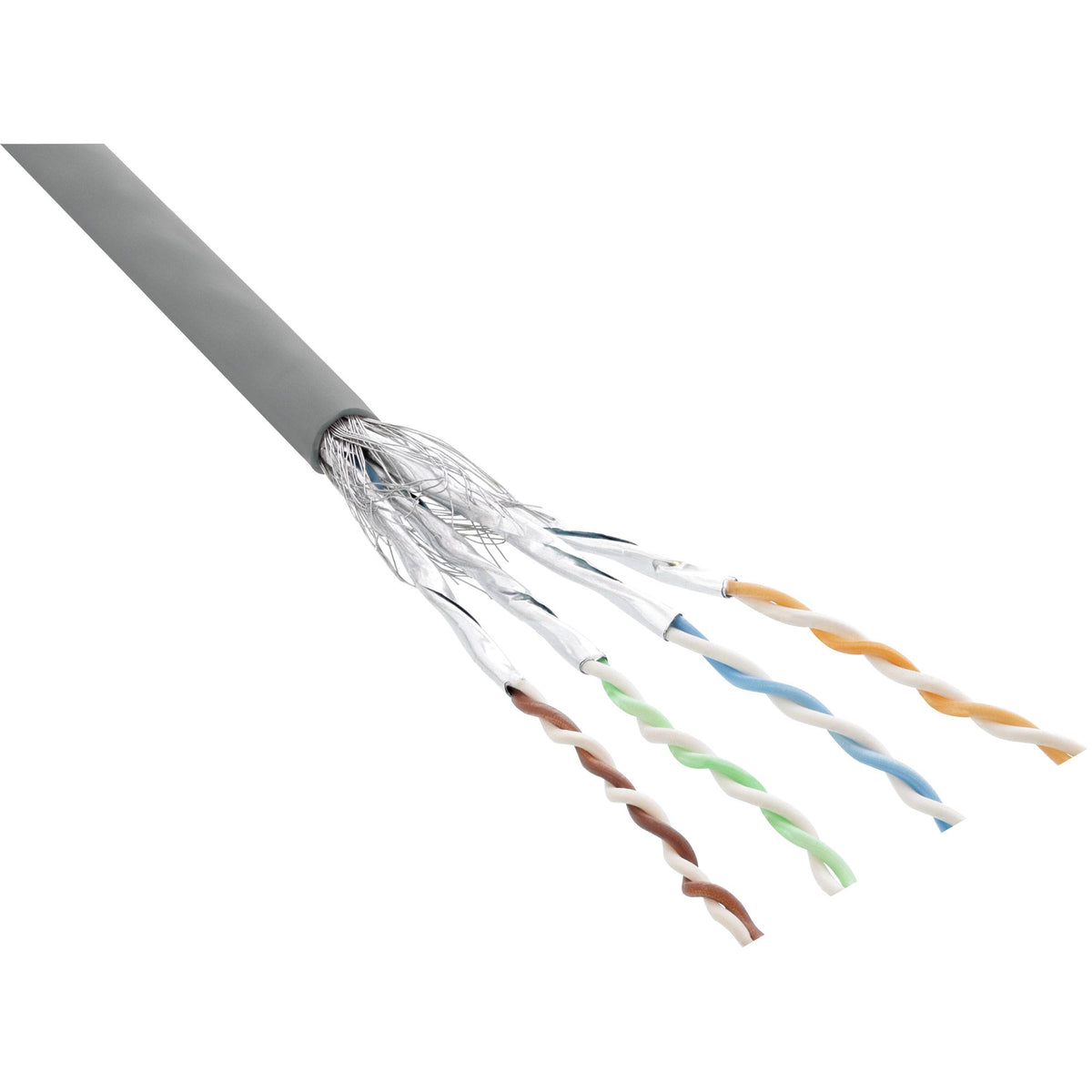 100m Patchkabel Cat.6 S/FTP (PiMf) grau AWG27 PVC CU
