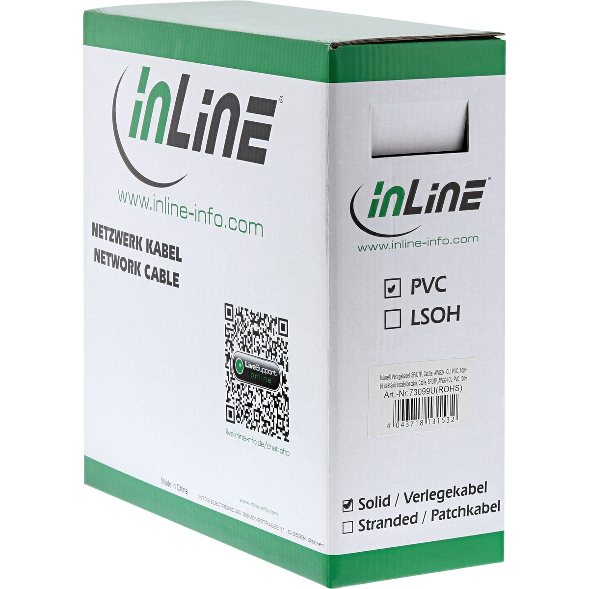 50m Verlegekabel SF/UTP Cat.5e AWG24 CU halogenfrei
