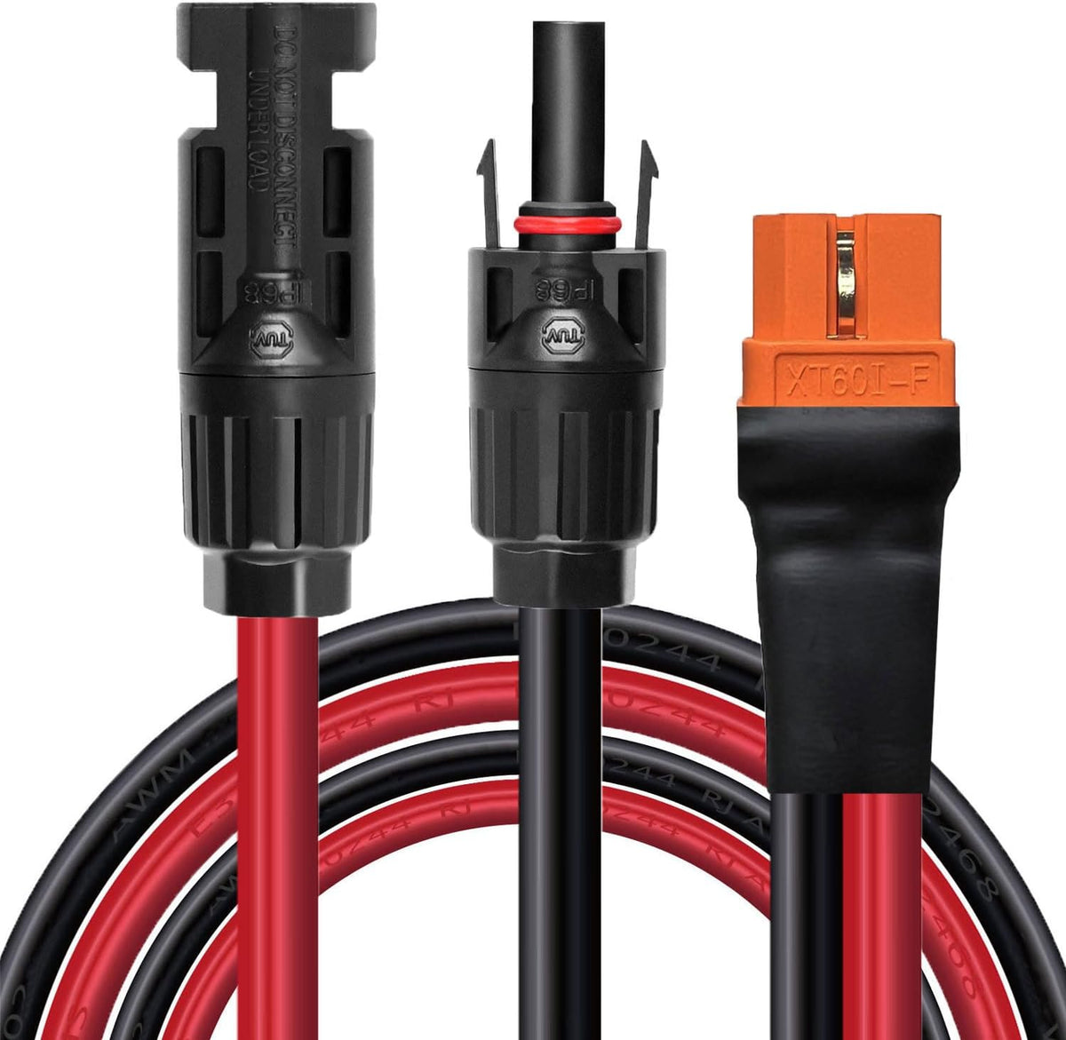 1,5m Solarladekabel Solarstecker auf XT60i Adapter Stecker Anschluss Solarpanel 12AWG XT60i-F Kabel Kompatibel für Ecoflow Delta River Solargenerator Tragbare Powerstation