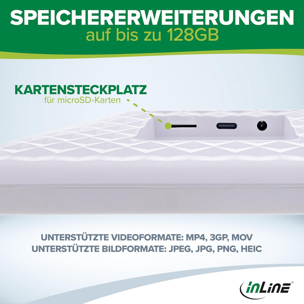 Digitaler Bilderrahmen, WiFRAME 2, FRAMEO, inkl. 3 Wechselrahmen, Walnussholz, WiFi, 10,1 Zoll mit Touch-Funktion, 1920x1200, 16GB Speicher, Teilen Sie Ihre Momente sofort von überall