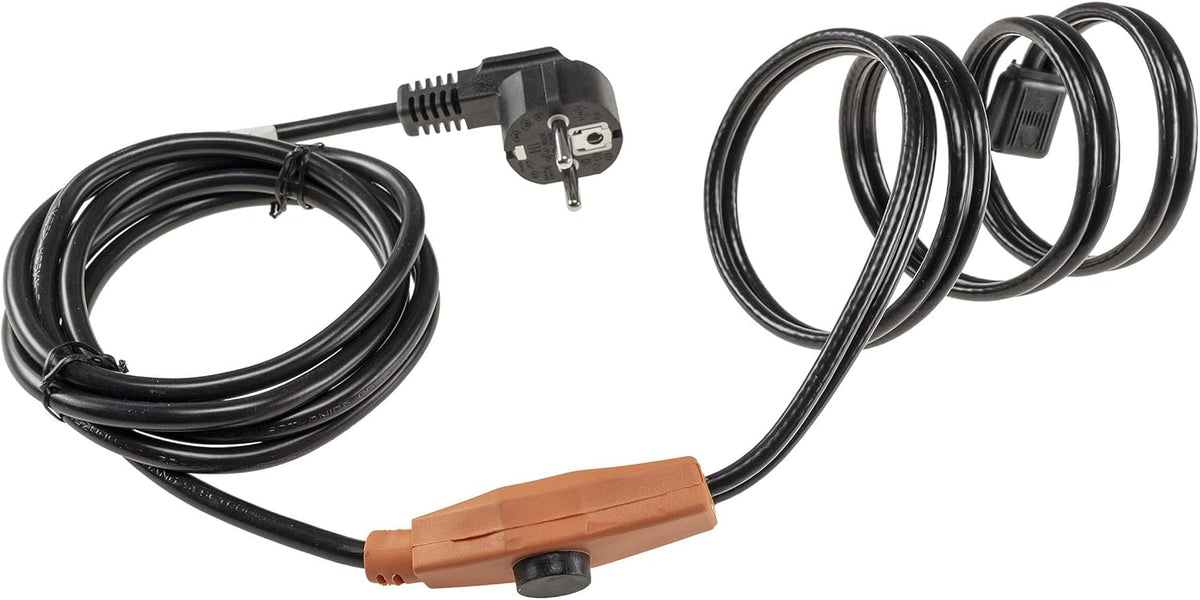 Frostschutz Heizkabel mit Temperaturfühler 4m Wärmekabel Anti Frost Kabel mit Schutzkontaktstecker für Wasserleitungen im Haus, Regenrinne, Pool, Teich