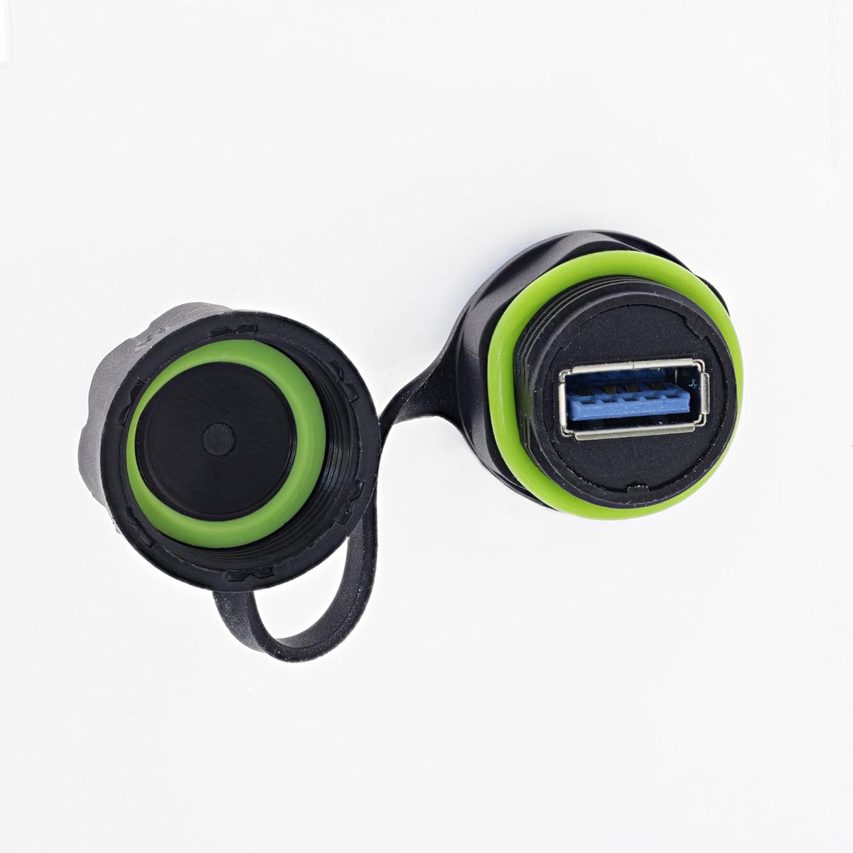 USB-A-Kabelkupplung, IP68 geschützt, geschirmt, USB-A Buchse zu Stecker, 50 cm Kabel integriert, wetterfeste USB-Verbindung für Technik & Outdoor