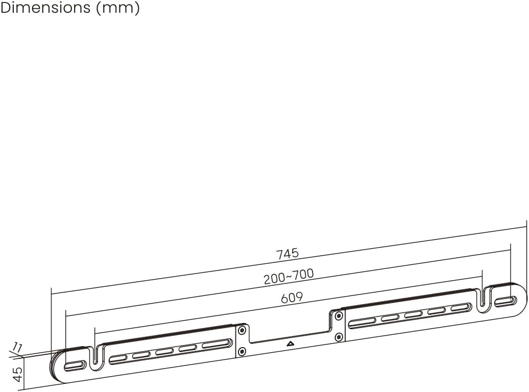 My Wall Wandhalterung für Soundbar SONOS® Arc Ultra HS29L – Slim Design, Antivibrations-Dämpfung, Flexible Montage über & unter dem Fernseher
