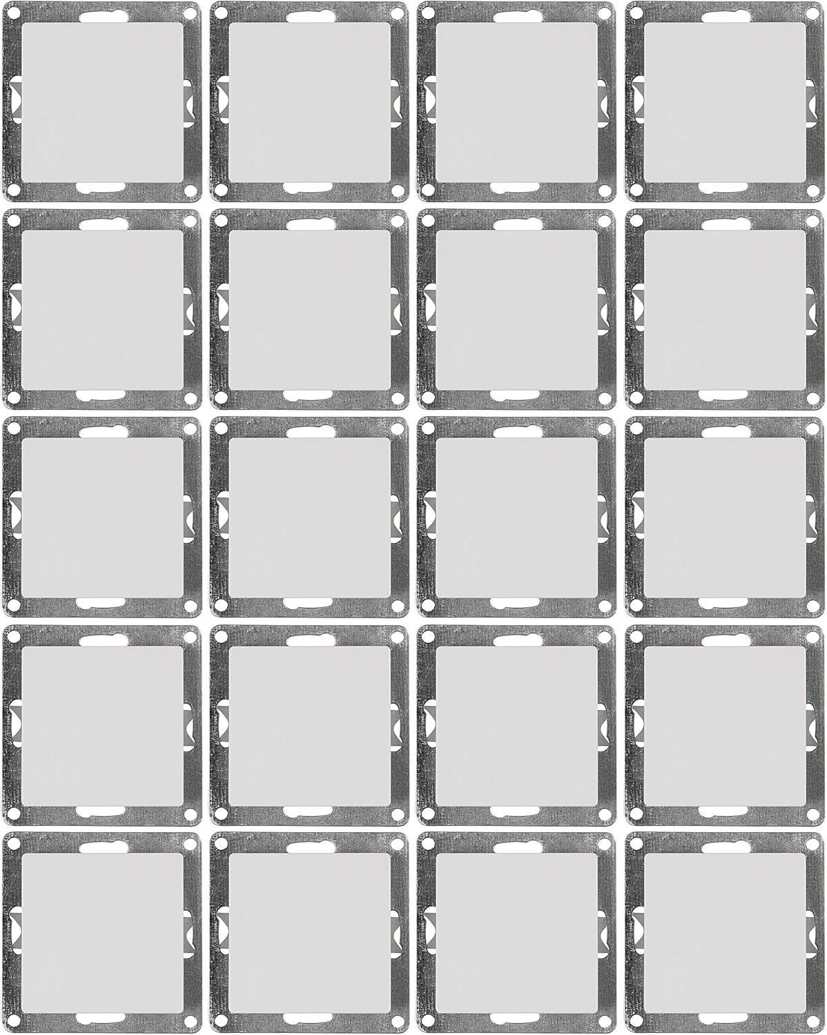 MC POWER - 20er Pack Wechselschalter | CUP | Licht-Schalter-Set Klemmanschluss, weiß, poliert