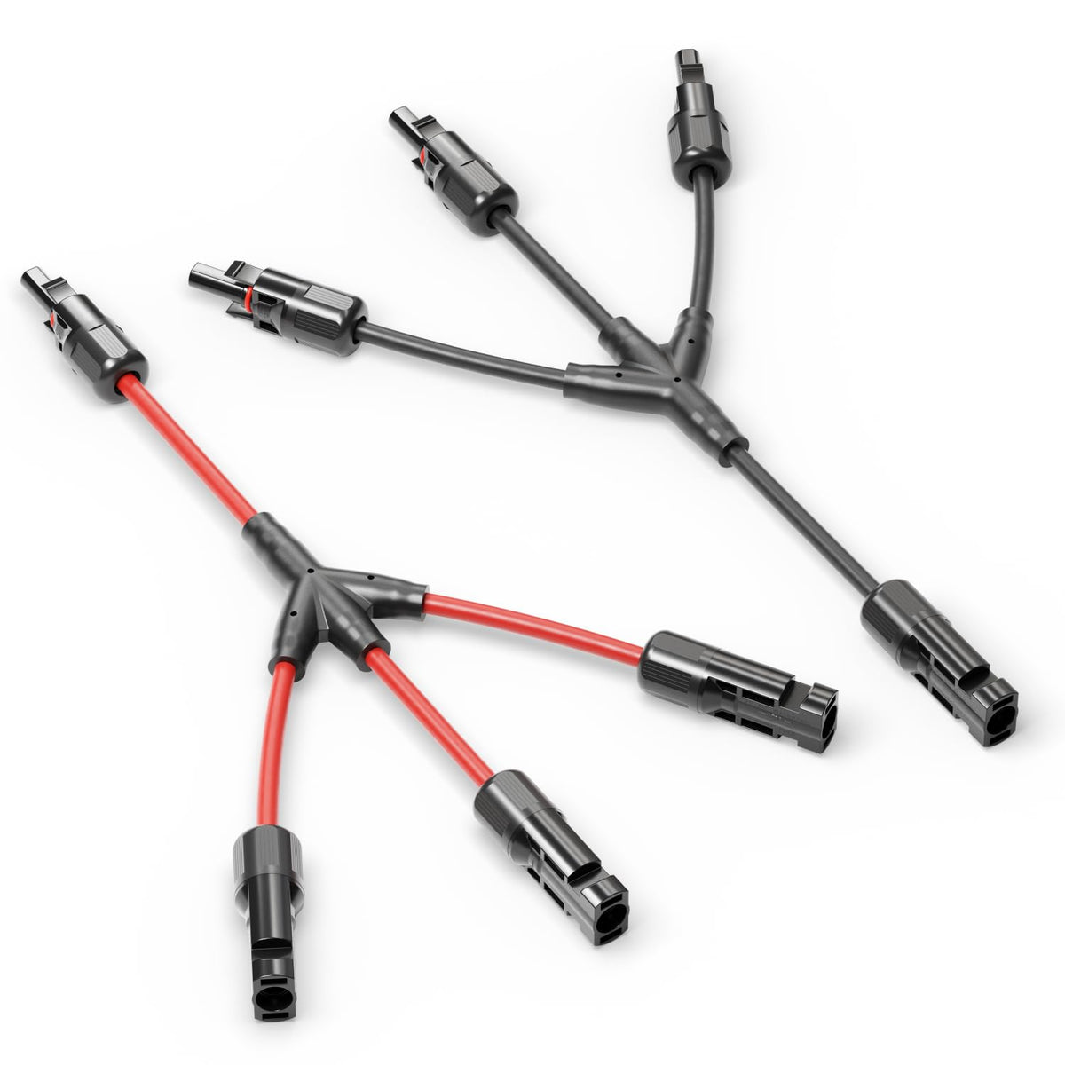 Solar Y Kabel 3/1 Adapter 4mm² - Y Stecker Adapter PV4 / T-Adapter IP68 1500V - (M/FFF, F/MMM) - Für Solaranlage, Solarpanel, PV Anlage, Photovoltaik, PV Stecker (30cm)