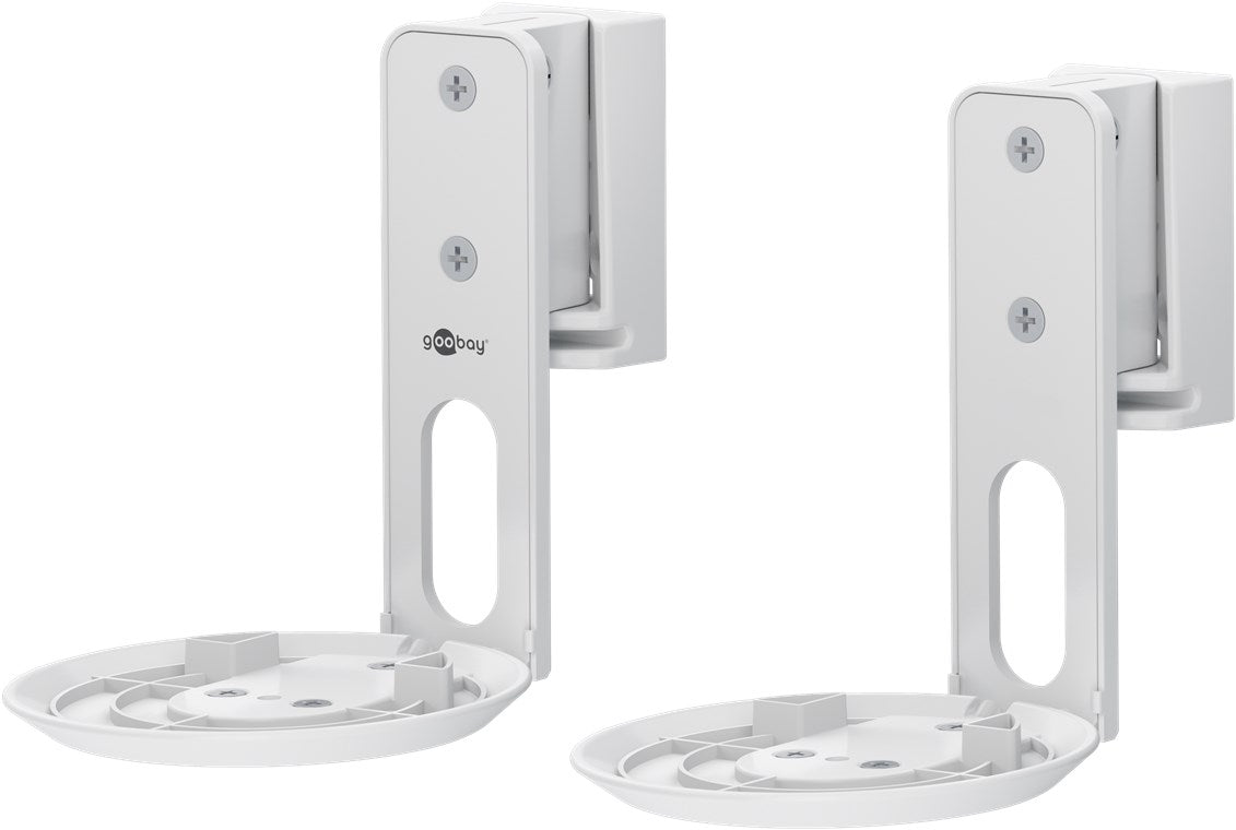 goobay Wandhalterung für Sonos Era 100 / Lautsprecher-Wandhalter bis 3kg / Schwenkbar & Neigbar / weiß
