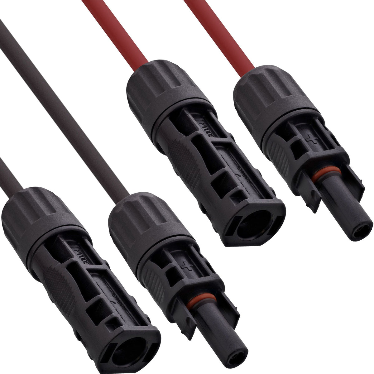 InLine® 12,5m Solarkabel Verlängerungs-Set inkl. Solarstecker 6mm² schwarz/rot