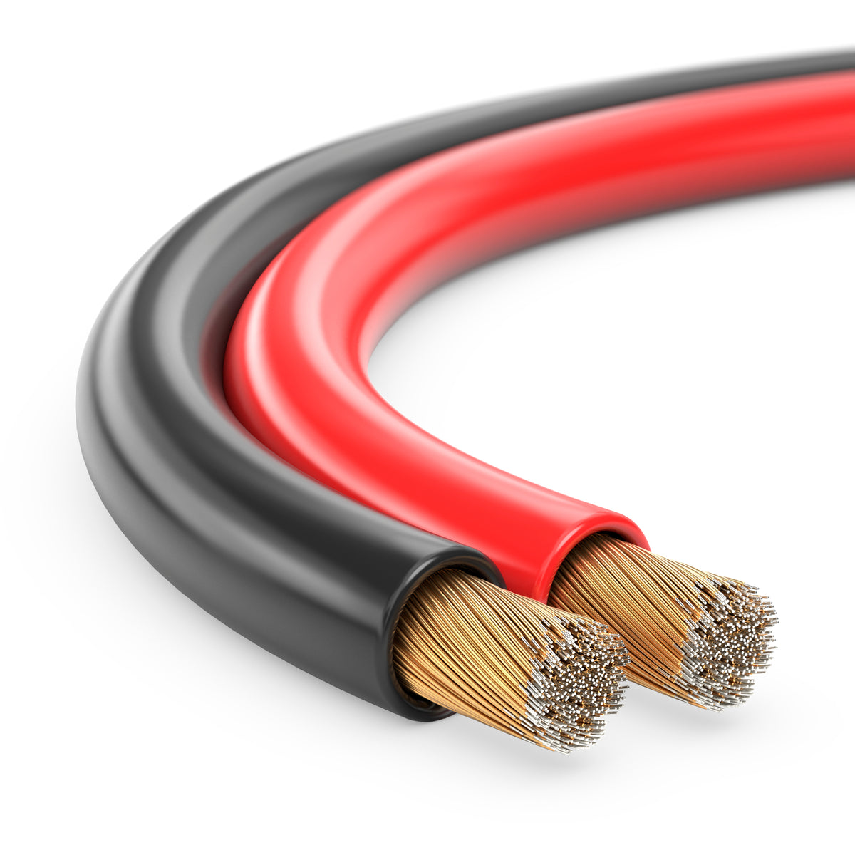MANAX Lautsprecherkabel rot / schwarz 2x 2,50mm² – 10 Meter Ring | CCA-Kupfer Boxenkabel für klaren Sound bei HiFi, Heimkino und Car-HiFi mit Polaritätskennzeichnung