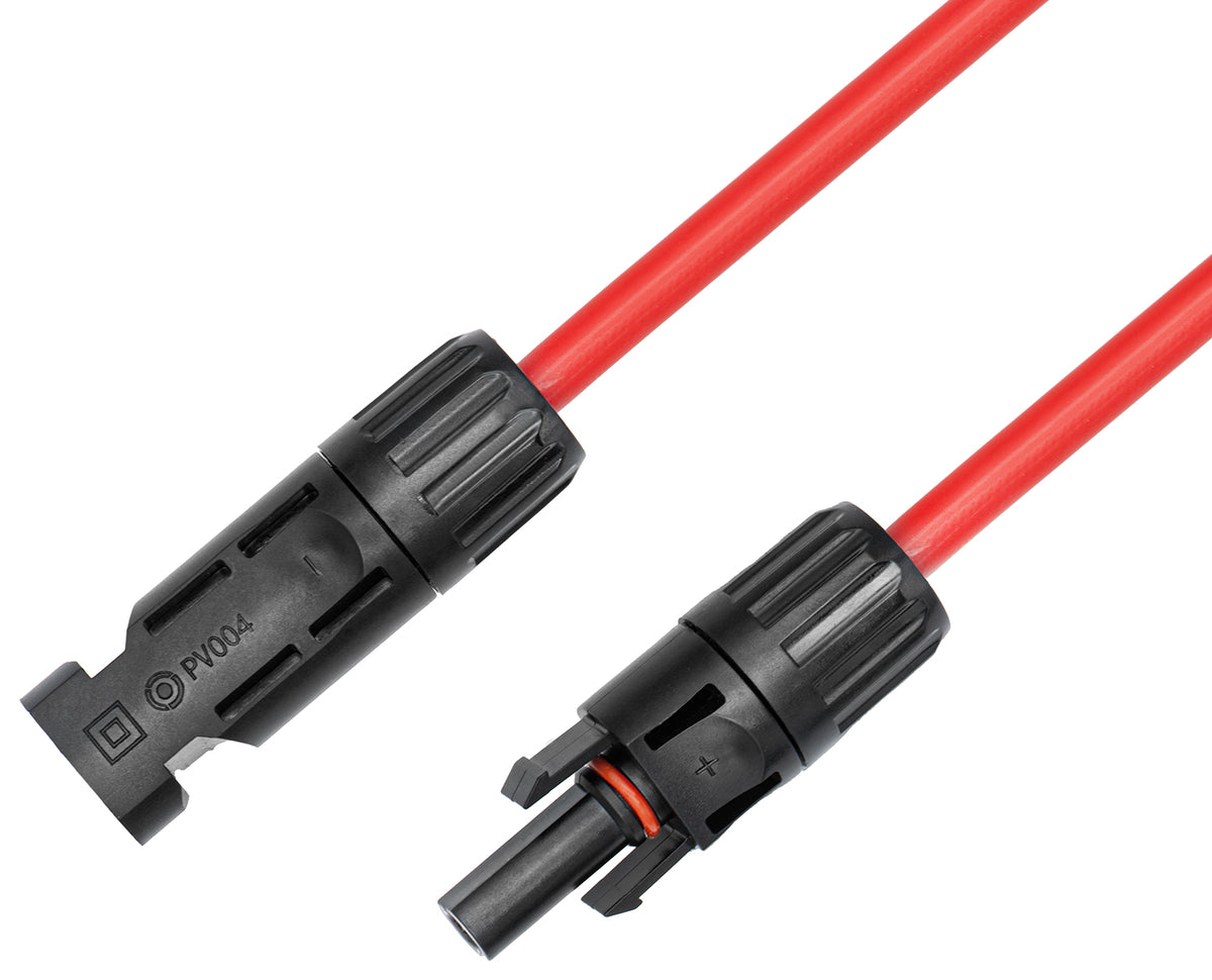 5m 6mm² Solarkabel Verlängerung PV Verbindungskabel Solarstecker Rot