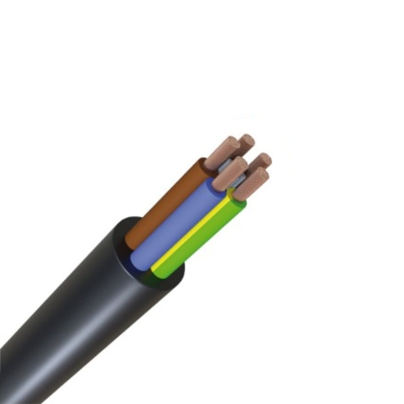 50m Starkstromkabel H07RN-F 5x1,5mm² | Gummischlauchleitung H07RN-F 5G1,5 RG50m schwarz
