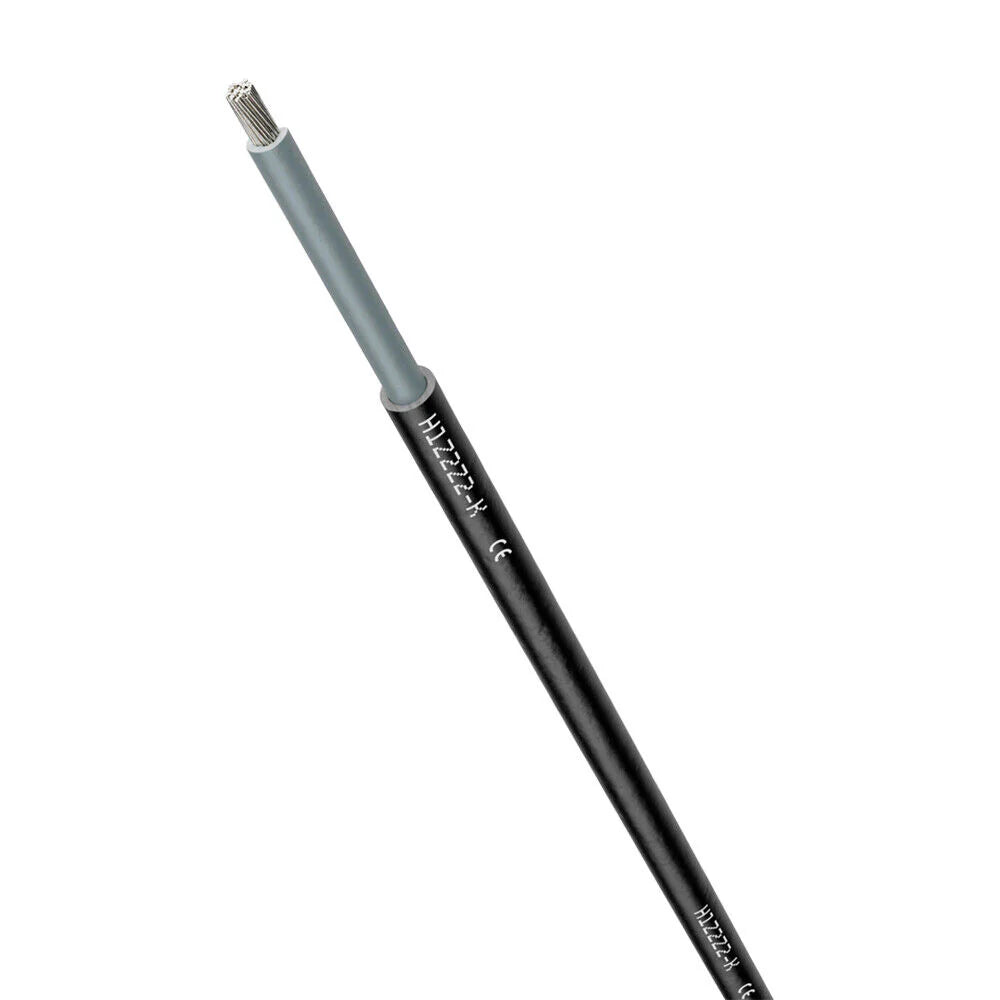 100m Solarkabel H1Z2Z2-K 4mm² Photovoltaik Kabel für PV Anlagen schwarz