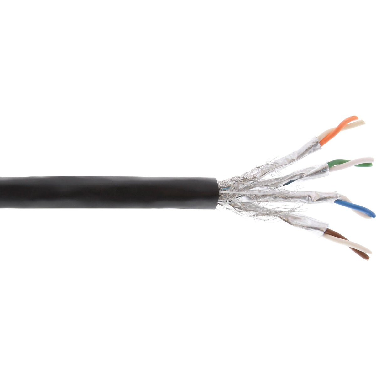 50m Außen-Verlegekabel Cat.7a S/FTP (PiMF) 4x2x0,58 AWG23 PE-Mantel schwarz
