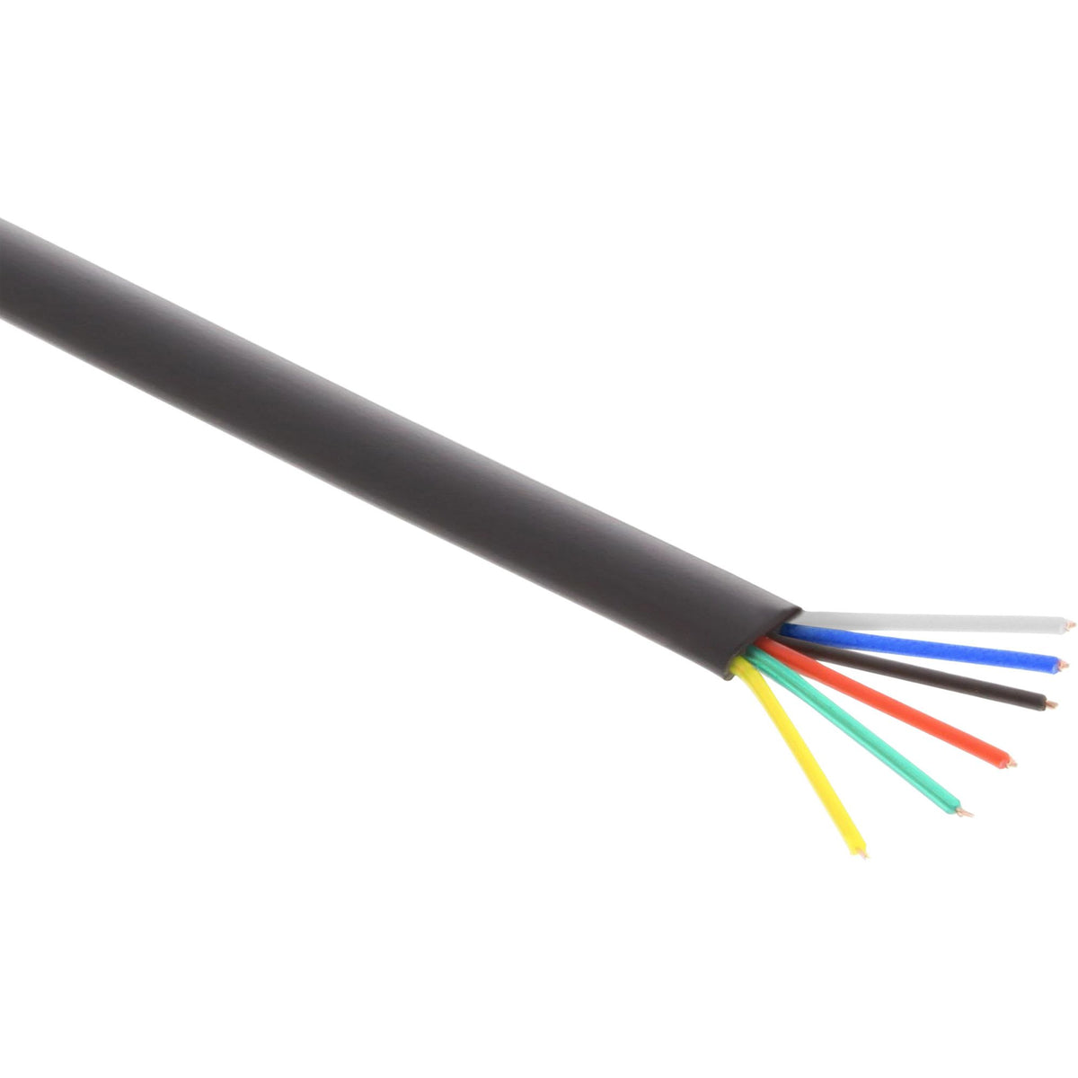 100m Ring Modularkabel 6adrig Flachband schwarz