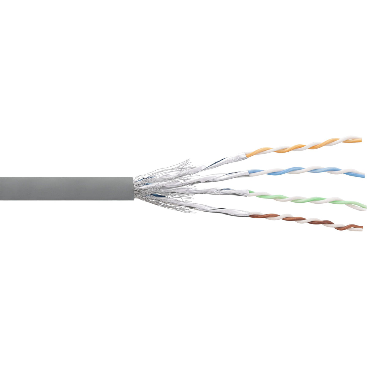 100m Patchkabel Cat.6 S/FTP (PiMf) grau AWG27 PVC CU