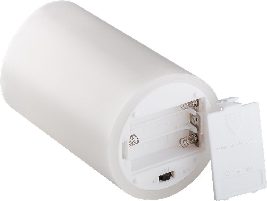LED Kerzen Echtwachskerze Weiß 7,5x10cm Mit Timerfunktion 3D-Docht Batteriebetrieben Warmweiß, Teelicht für Stilvolle Deko, Sicher Und Elegante Beleuchtung