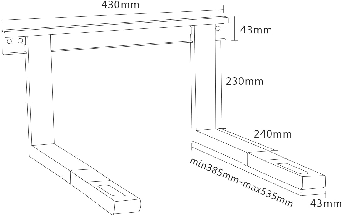 mywall HW2WL Universal Halterung für Mikrowellengeräte weiß