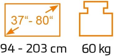 MyWall HP63-2 Motorisierter TV Einbaulift Einbauschrank für Möbel TV 37-80 Zoll (mit Fernbedienung, für 81-140cm TVs, max. 60kg Belastbarkeit)