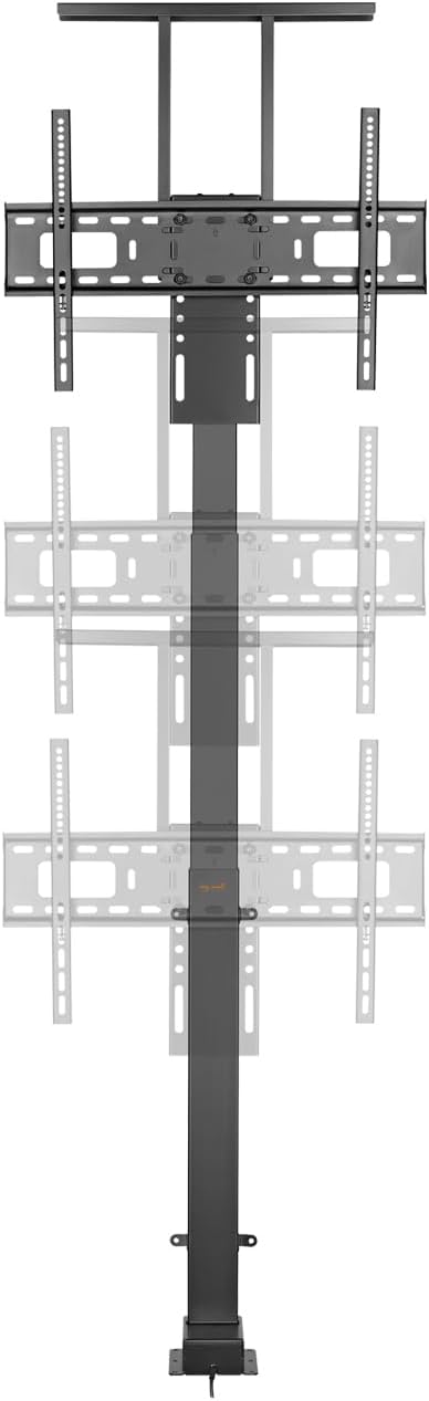 MyWall HP63-2 Motorisierter TV Einbaulift Einbauschrank für Möbel TV 37-80 Zoll (mit Fernbedienung, für 81-140cm TVs, max. 60kg Belastbarkeit)