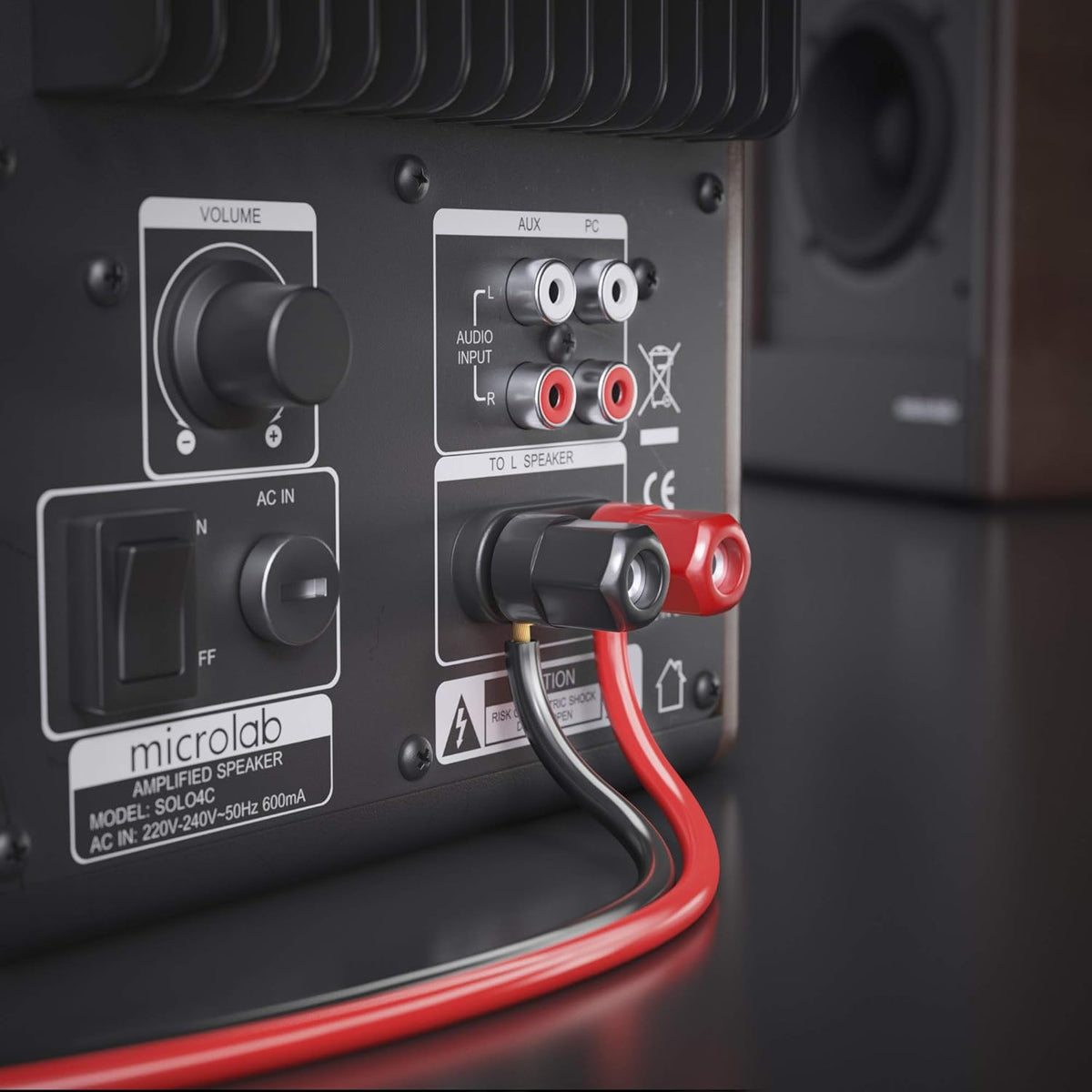 MANAX Lautsprecherkabel rot / schwarz 2x 1,50mm² – 100 Meter Spule | CCA-Kupfer Boxenkabel für klaren Sound bei HiFi, Heimkino und Car-HiFi mit Polaritätskennzeichnung