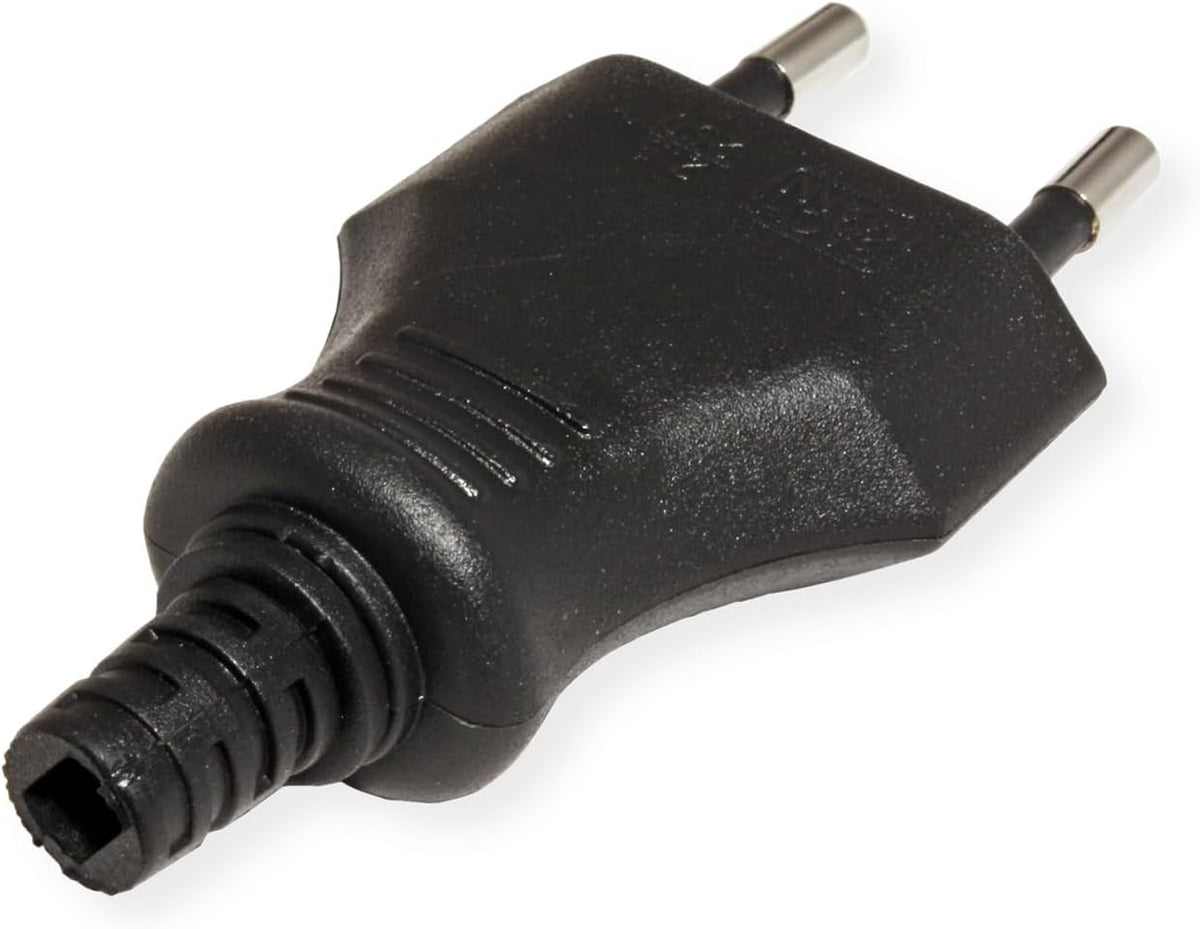 BACHMANN 900.002 Euro Flachstecker schwarz Schraubanschluss