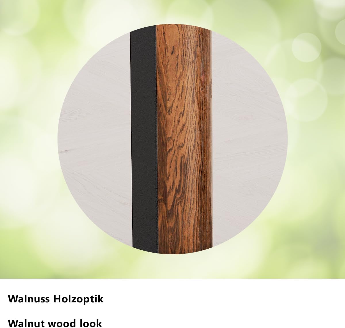 My Wall Rollbarer TV Ständer - HP126L, 32–85 Zoll, Höhenverstellbarer Fernsehständer mit Walnuss Holzoptik, neigbar & drehbar, TV Standfuß mit feststellbaren Rollen & Kabelkanal
