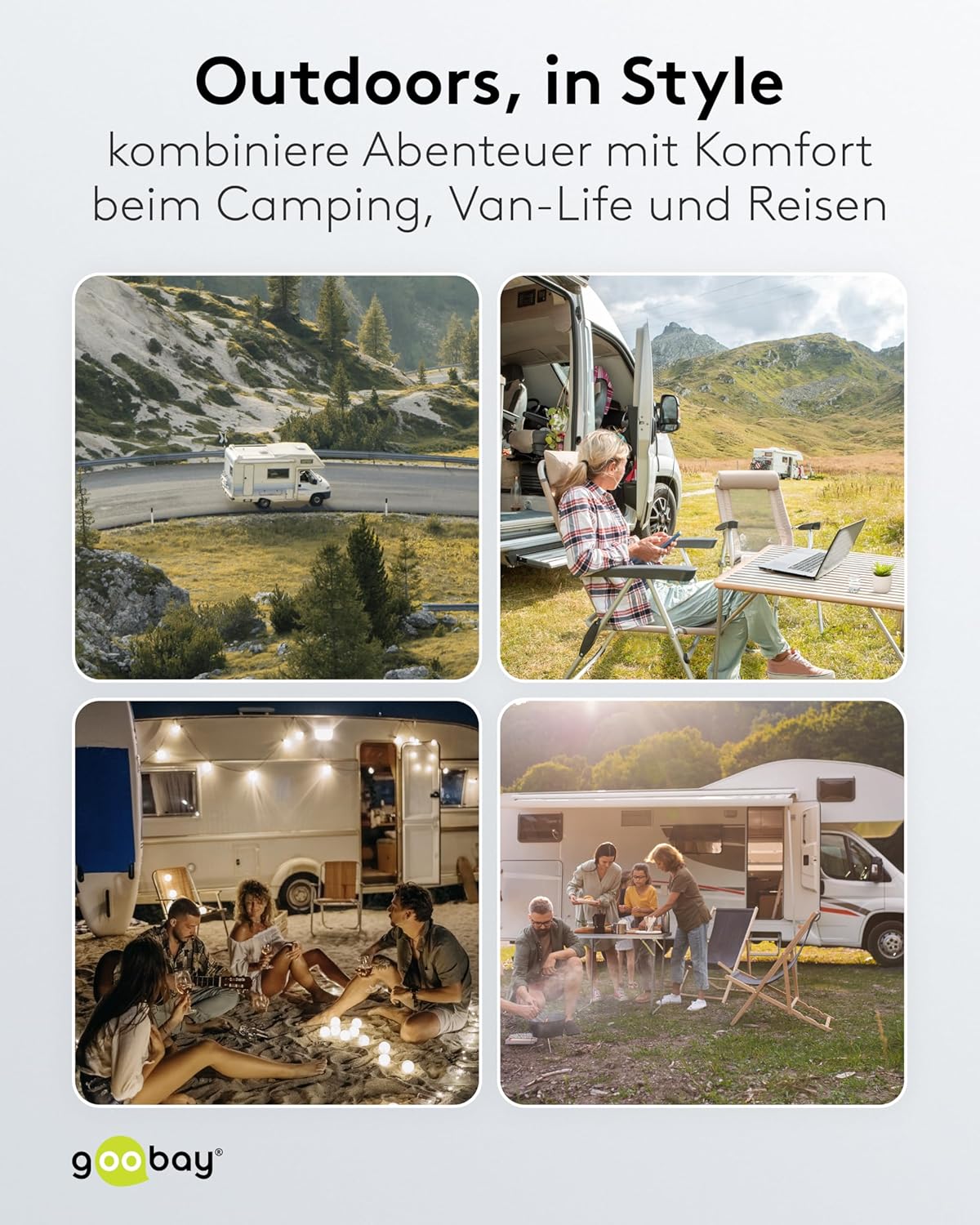 CEE-Adapterkabel für Wohnwagen, 1,5 m, Schutzkontakt 90°, CEE-Buchse und Schutzkontakt mit Verschlusskappen, Kabel für Camping, Wohnmobil und Wohnwagen