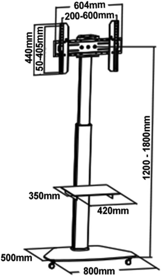mywall HP1DWL Standfuß für Flachbildschirme (drehbar 90 degree), 177,8 cm (70 Zoll) weiß