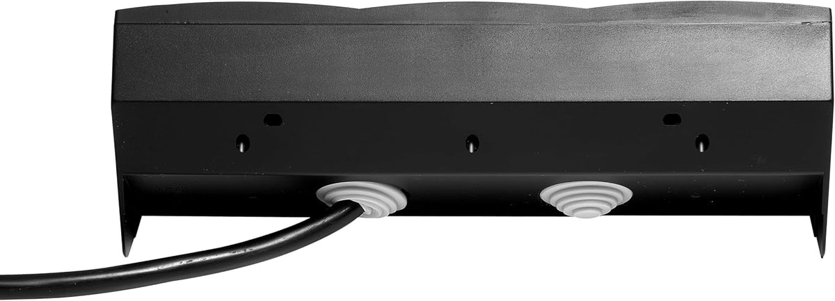 McPower Steckdosenblock Unterbausteckdosen | Flair | Ecksteckdose 3-Fach Steckdosen Schutzkontakt, 2m Kabel mit Stecker, 250V / 16A, Aufbau (schwarz matt)