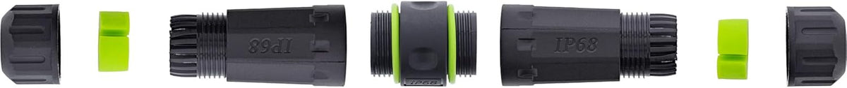 Patchkabelkupplung Cat.6A, IP68 wasserdicht, geschirmt, RJ45 Buchse zu Buchse, Ethernet LAN Verbinder für Outdoor, Industrie, wetterfest