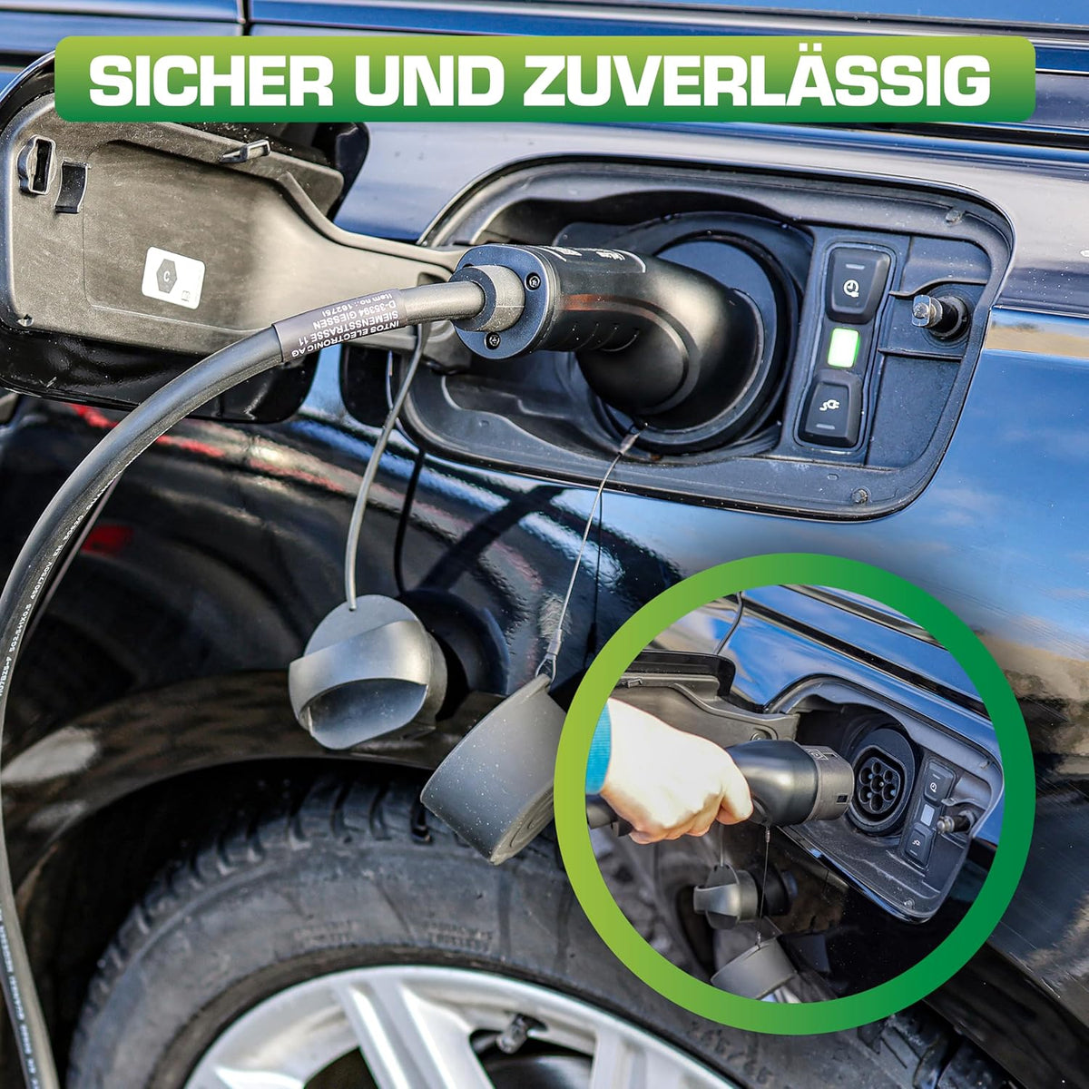 EV-Autoladekabel für Elektroauto, 7,5m, TYP2 EN 62196, inkl. Aufbewahrungstasche, 11KW MAX./7,4KW/3,7KW, 16A, 3-Phasig, kompatibel mit Modellen wie i3, iX, ID.3, ID.4, ID.5 und Anderen