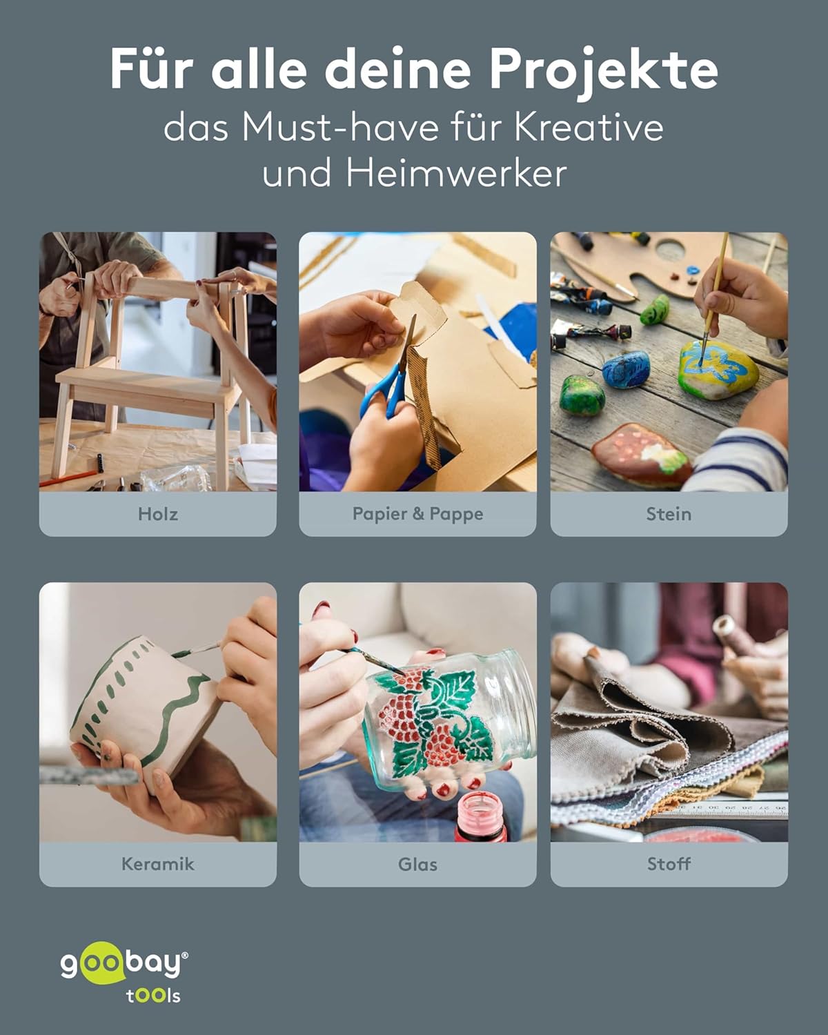 Heißklebepistole 80W inkl. 2 Klebesticks - für 11mm Sticks, 1m Kabel, schnelle Aufheizzeit 2-3 min, Reparaturen oder DYI, vielseitig einsetzbar für Keramik, Holz, Metall, Leder