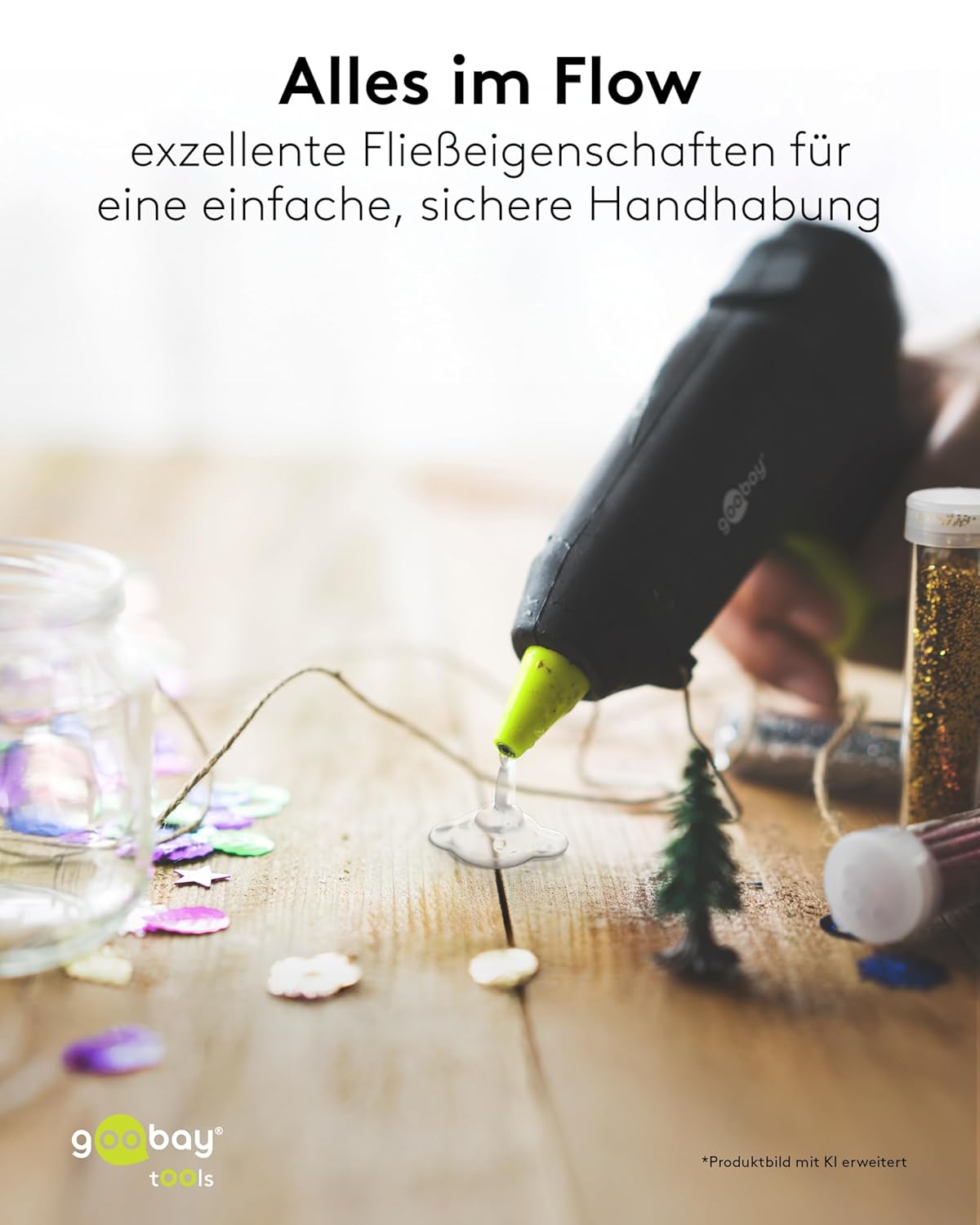 Heißklebepistole Sticks 11x200 mm, 50 Stk, Klebesticks für Standard-Klebepistolen, Heißklebesticks, schnelltrocknend, für Modellbau, Bastel- und DIY-Projekte, Transparent