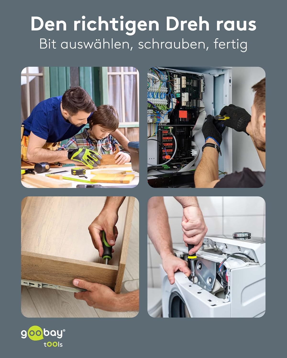 100-tlg. Schraubendreher-Set mit Ratschenfunktion/Präzisions-Bits aus S2-Stahl/Werkzeug-Set für Heimwerker, Reparatur & Montage/Inkl. Bit-Verlängerung & Adapter