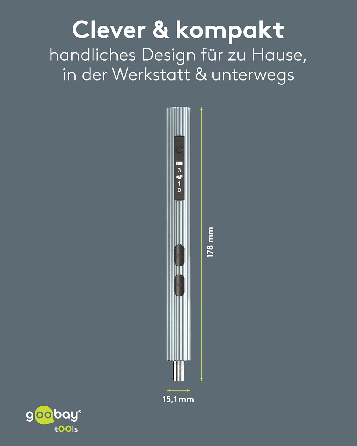 Elektrischer Akkuschraubendreher 58in1 mit 50 Präzisions-Bits, magnetischem Aluminium-Case, 3 Drehmomentstufen, LED-Licht, USB-C-Ladung, Werkzeug-Set für Elektronik, Smartphone & PC