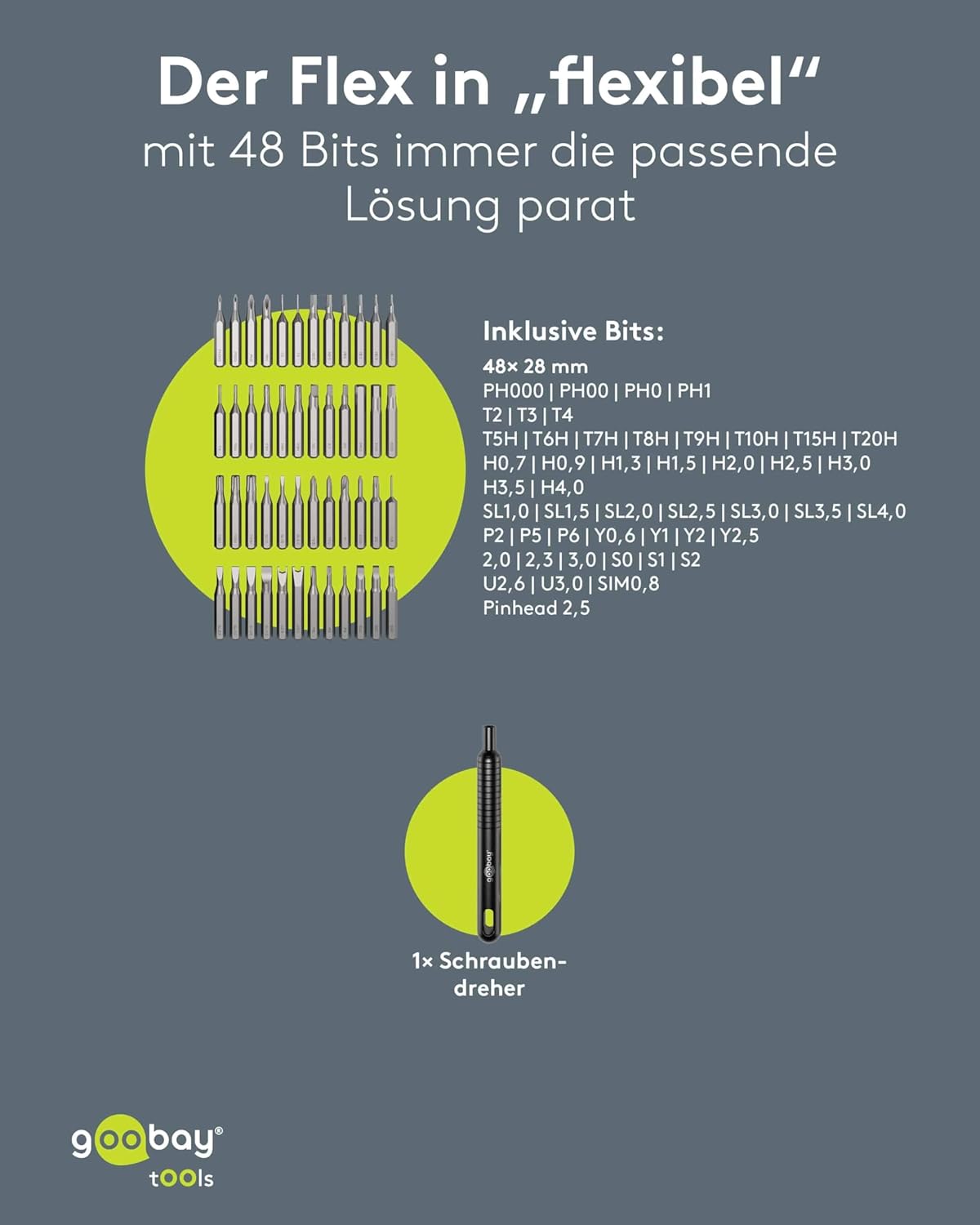 48 in 1 Schraubendreher Set, Tragbares Mini Werkzeug mit Präzisions-Bitsatz, Reparatur Kit für Macbook, Laptop, PS4, PS5, Iphone, Brille, Uhren, Switch,Xbox, PC