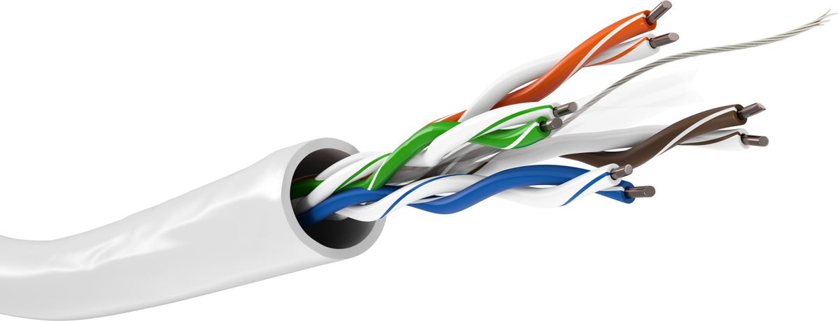 305m CAT 6 Netzwerkkabel, U/UTP, Weiß