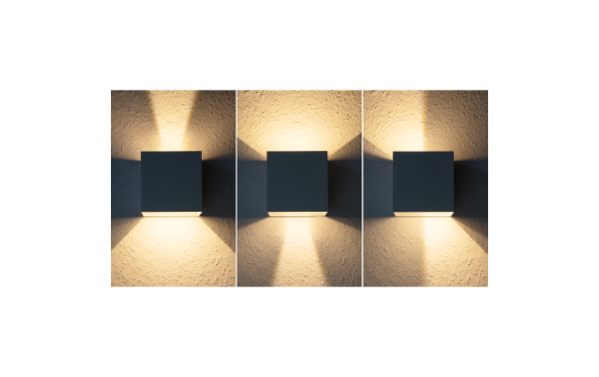 LED Wandleuchte für Innen und Außen | LW-107 | IP54, 2x3W, warmweißes Licht, 3000K, weiß