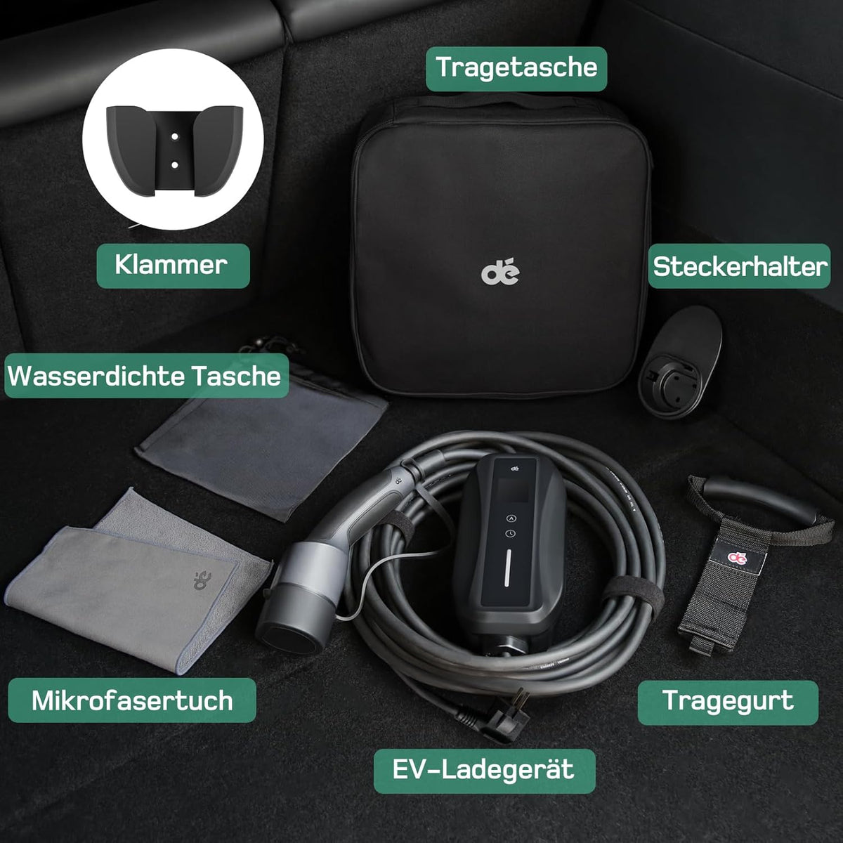 Ladekabel Typ 2 Schuko 3,68kW[1-phasig, 8m, 6-16A] EV Chargers mit Steuerbarer Digitalanzeige für Elektroauto, Ladekabel e Auto für Model 3/Y, ID.3, ID.4, ID.5, MG4, Q4, Gla und Anderen PHEV/EV…