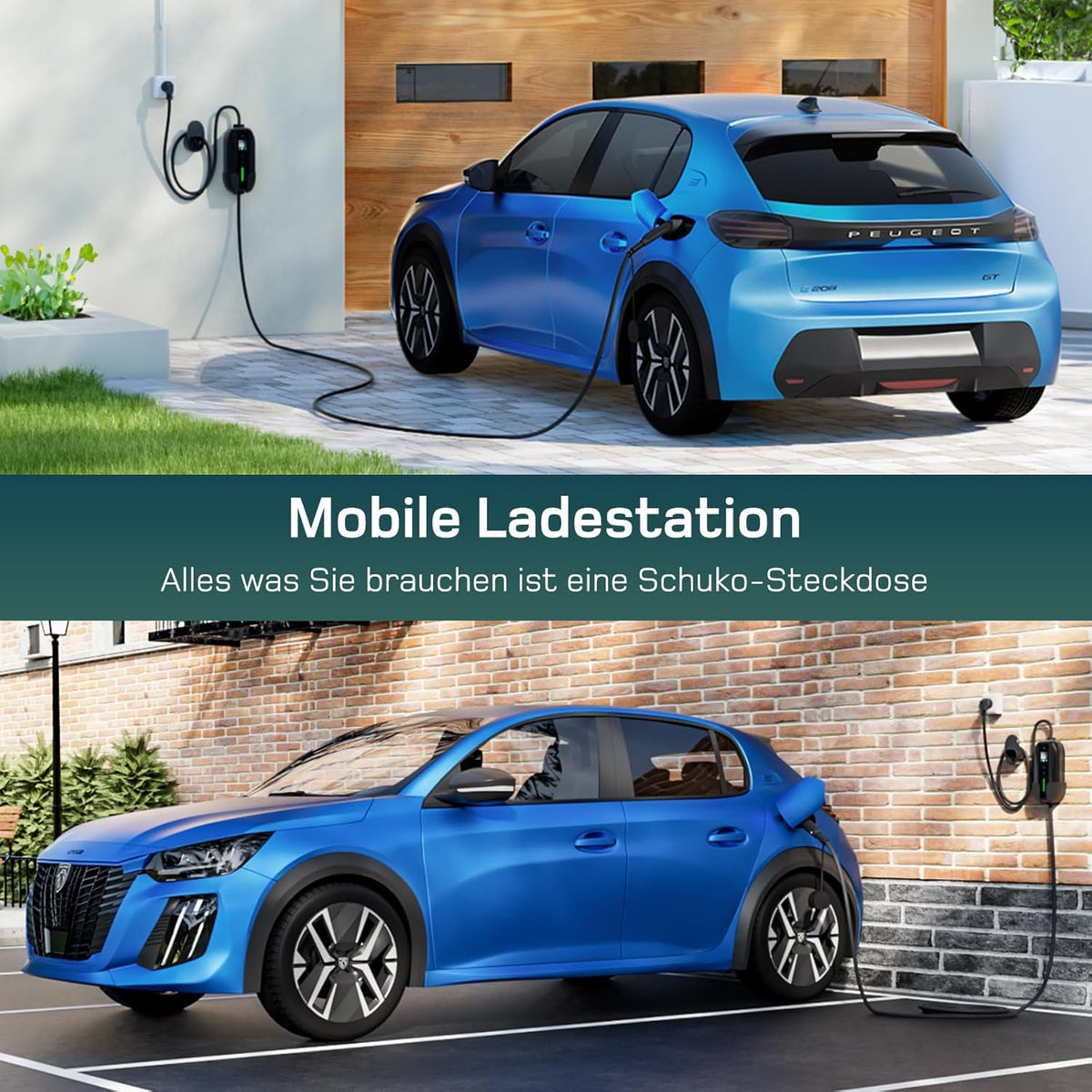Ladekabel Typ 2 Schuko 3,68kW[1-phasig, 8m, 6-16A] EV Chargers mit Steuerbarer Digitalanzeige für Elektroauto, Ladekabel e Auto für Model 3/Y, ID.3, ID.4, ID.5, MG4, Q4, Gla und Anderen PHEV/EV…