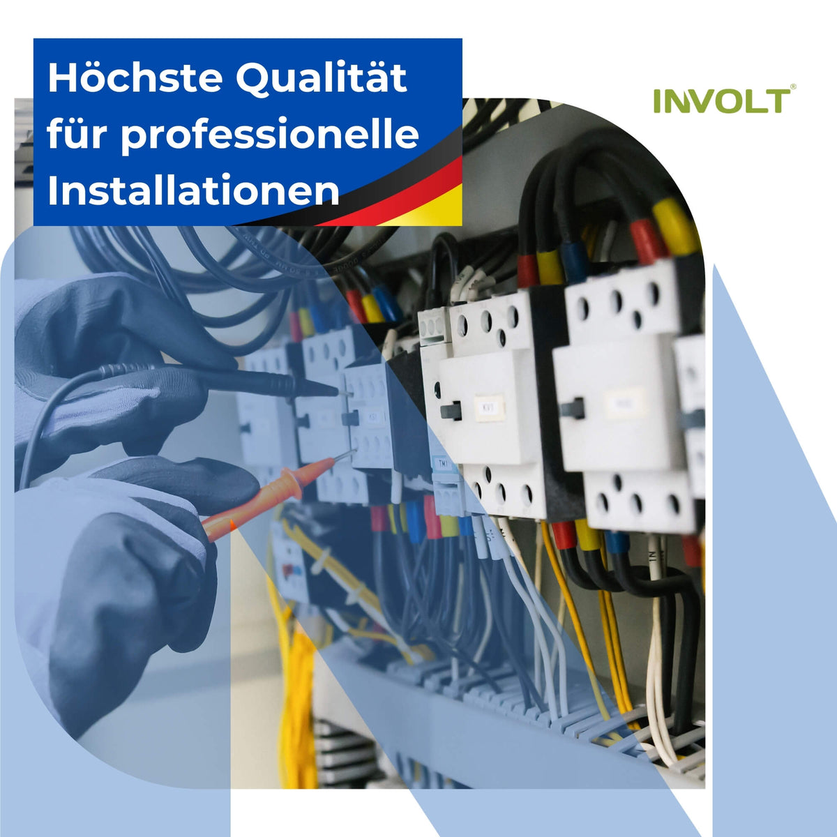 H07V-K 10 mm² Verdrahtungsleitung Set, 5x je 10m Einzelader Schwarz, Blau, Braun, Grau, Grün-Gelb + Zubehör