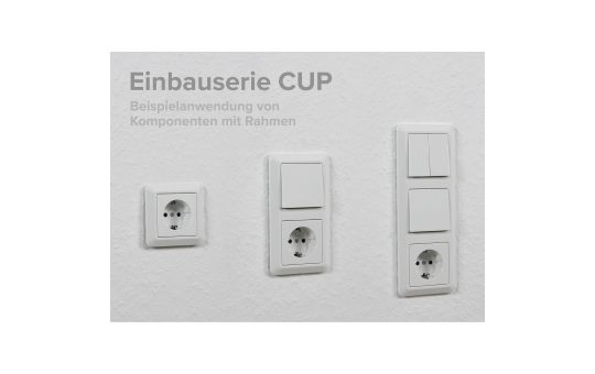 MC POWER - CUP - Wand Steckdosen und Schalter Set | Tür 2-fach | 3-teilig | weiß, poliert