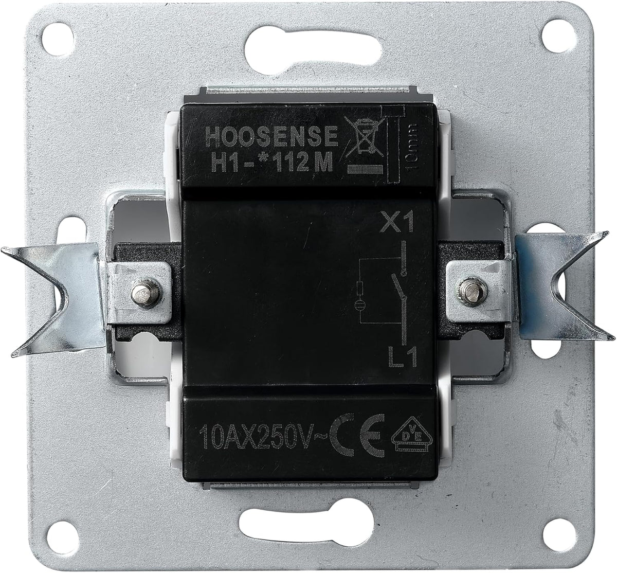 McPower Schalter | Flair | mit Orientierungsleuchte 250V~/10A UP, Unterputzschalter für Bad, Keller, Heizungsraum, Garage weiß