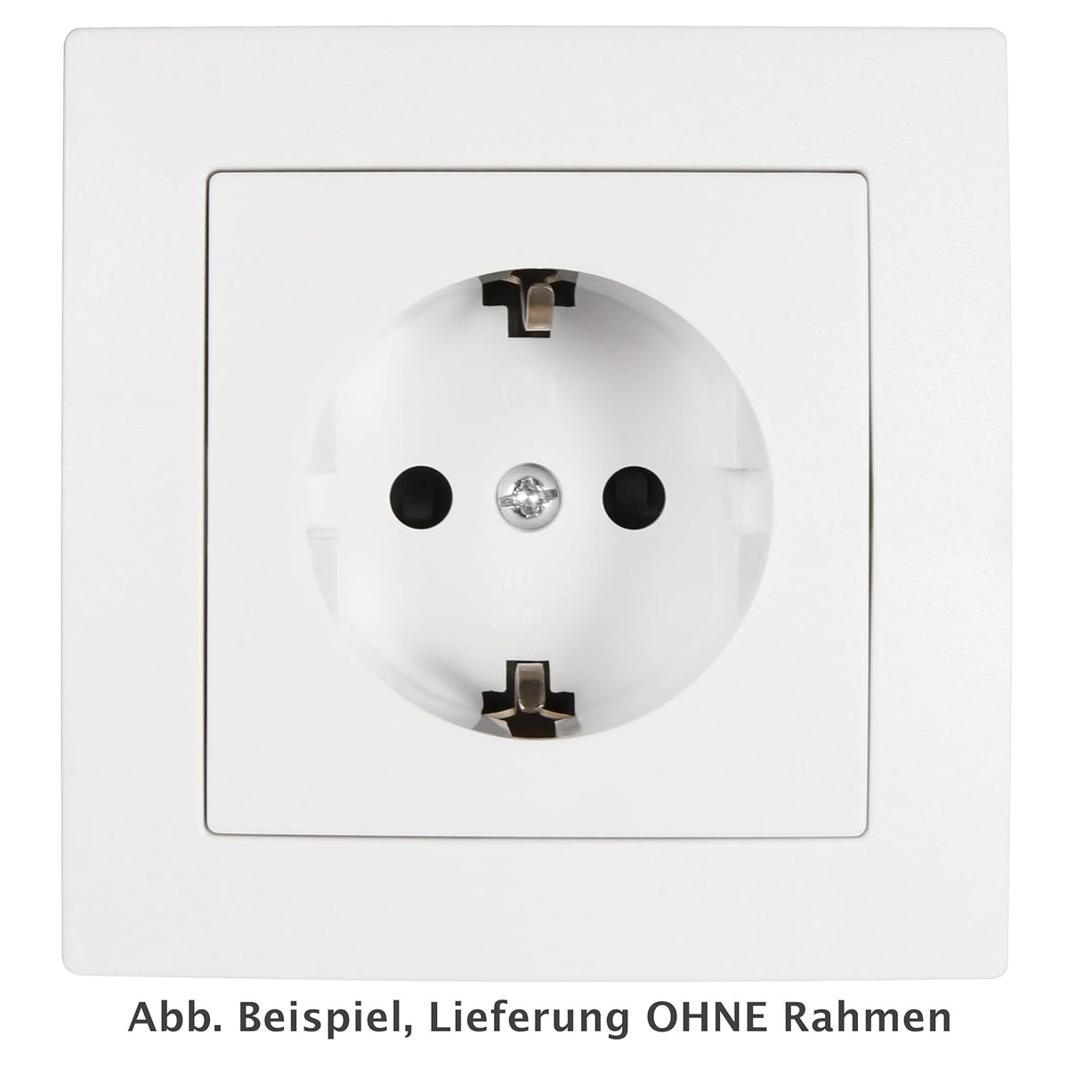 McPower Schutzkontakt-Steckdose | FLAIR | 250V~/16A, UP, 1-fach Unterputzsteckdose Schraubanschluss Einzelsteckdose mit Einsteckschutz, weiß matt
