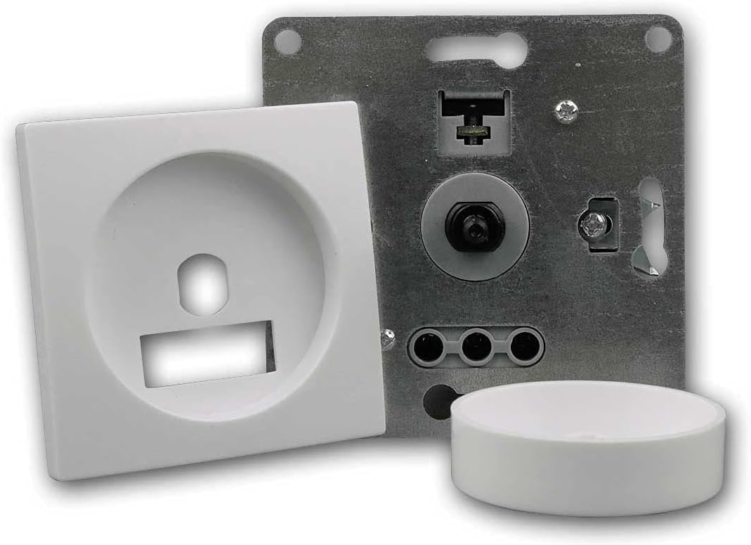 McPower LED-Dimmer für elektronische Trafos | Flair | 250V~/300W, UP, Unterputz Montage, mit Memory-Funktion, geeignet für LED-Leuchtmittel ab 4W, weiß