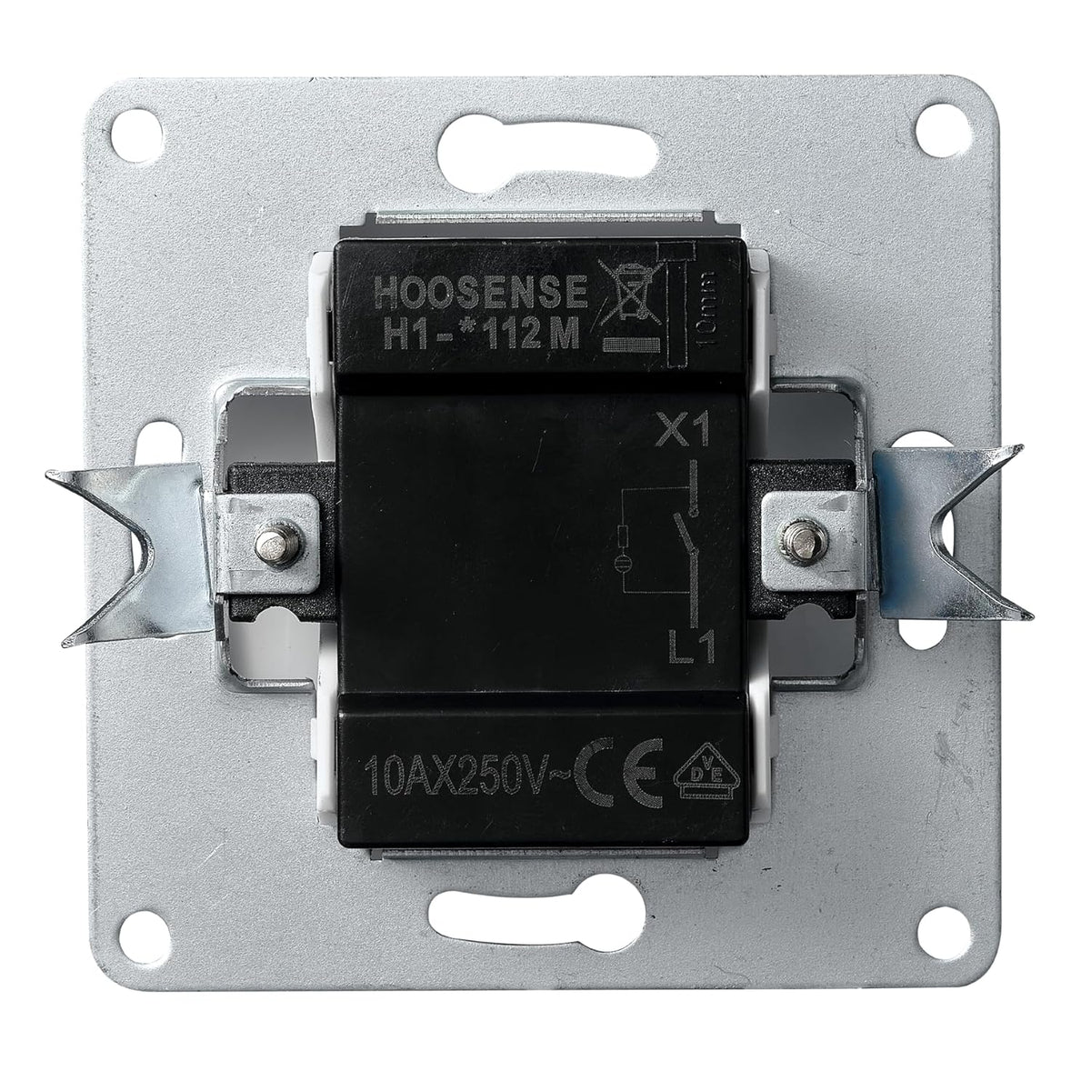 McPower Schalter | Flair | 250V~/10A, UP, mit Kontroll-Leuchte, 1-polig, für Unterputzmontage, zeitgemäßes Design, weiß