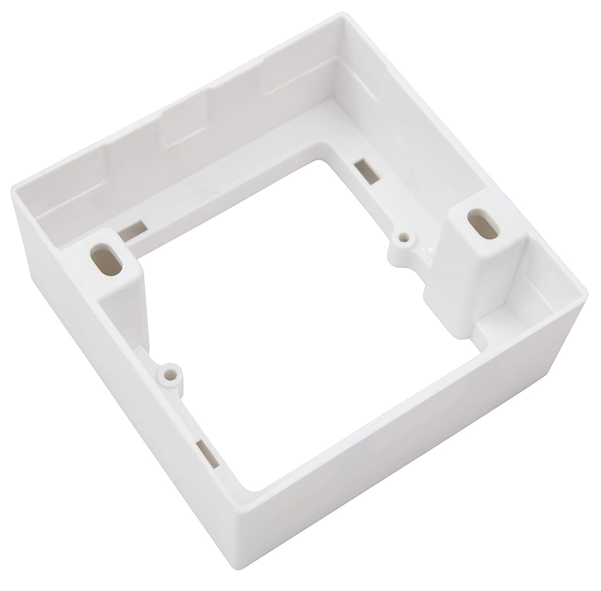 MC POWER - 1-fach Aufputz-Rahmen | FLAIR | weiß, 80x80x35mm, mit Montagebohrung