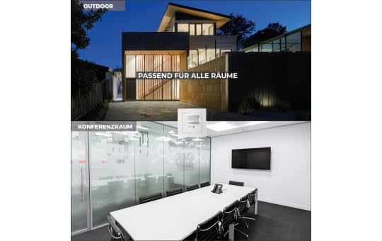McPower Unterputz IR Bewegungsmelder | Flair | 160°, 750W, LED geeignet, Dämmerungssensor, einstellbare Schaltdauer, IP20, für Innenräume, weiß