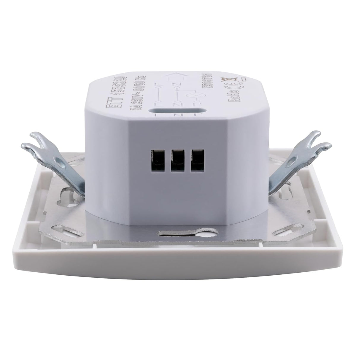 McPower Unterputz IR Bewegungsmelder | Flair | 160°, 750W, LED geeignet, Dämmerungssensor, einstellbare Schaltdauer, IP20, für Innenräume, weiß