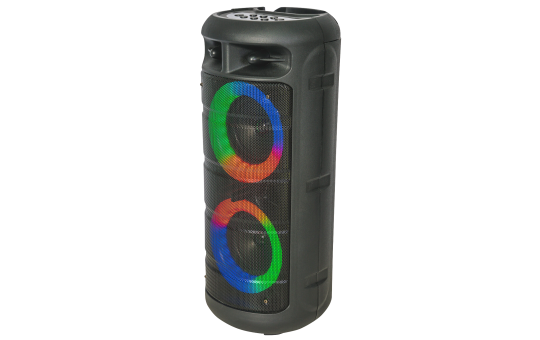 Soundbox ''ALFA-2600'' 2 x 4''/10cm, 200W, mit beleuchteten Lautsprechern