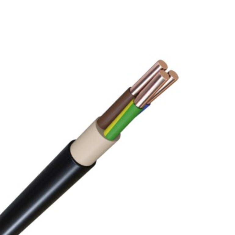 50m Erdkabel / Starkstromkabel Eca NYY-J 3x2,5 RG50m schwarz